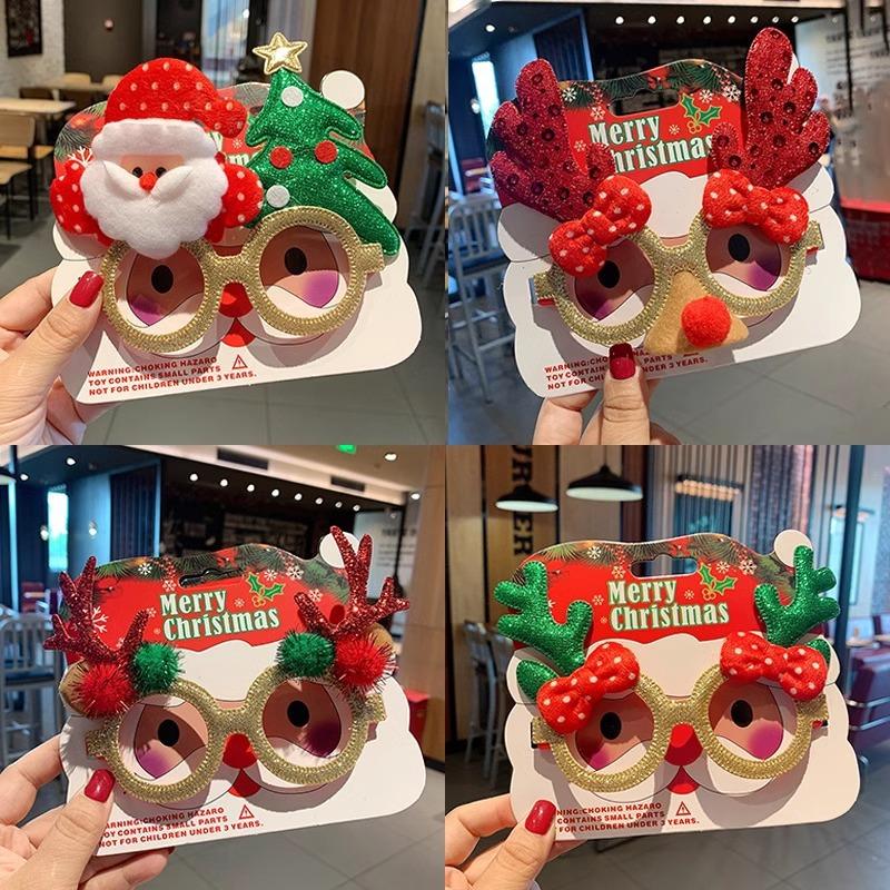 1ks vánoční obroučka na brýle Funny los Odrazová Děti Párty Kostým Doplňky Sváteční dekorace