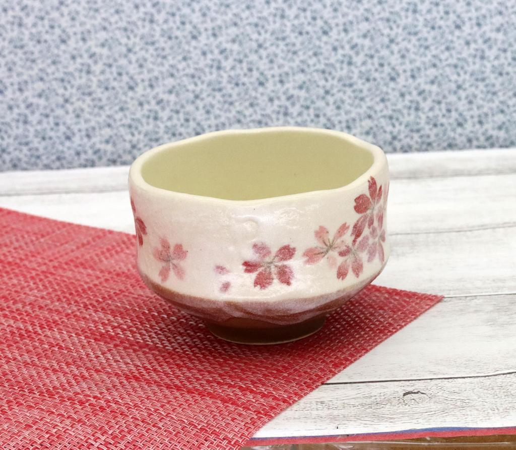 Craftsman House Matcha Bowl Small high x 10cm Made in Japan (Cherry Blossom), (6.5cm diameter),