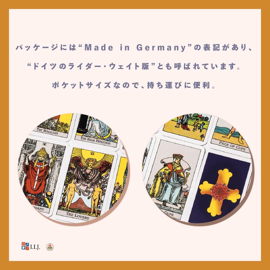 Tarot Arthur Edward Blue Tarot of 78 Pocket Tarot with Japanese Authentic I.I.J. Cards, Rider-Pocket, Edition, A.E. Waite, Cards, Size, Reading,