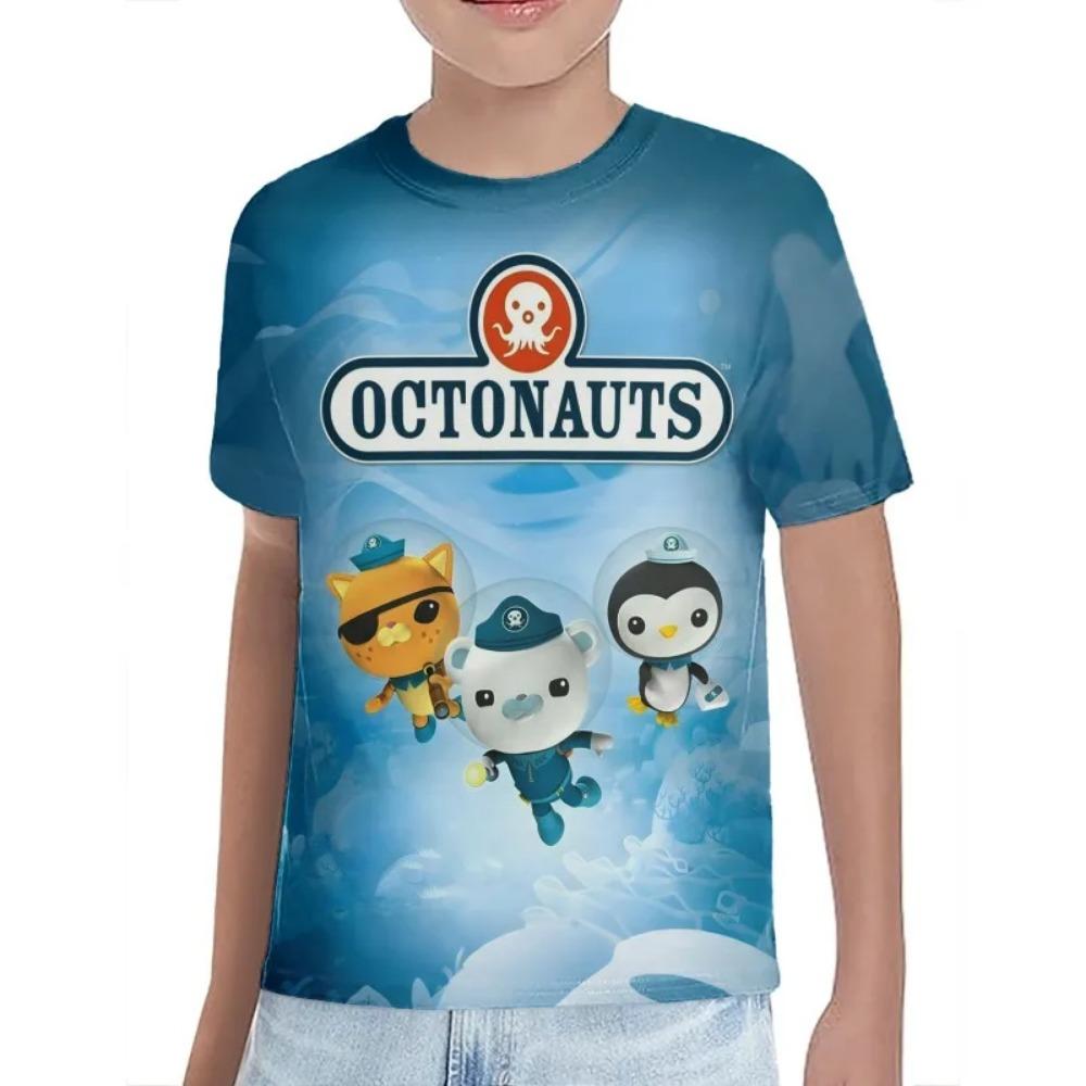 The Octonauts New Style Fun Casual and Fashionable Tee 3D Printing Children T-shirt Comic Kids Summer Boys/girls O-neck Soft Tees Anime Shirt Cute Top