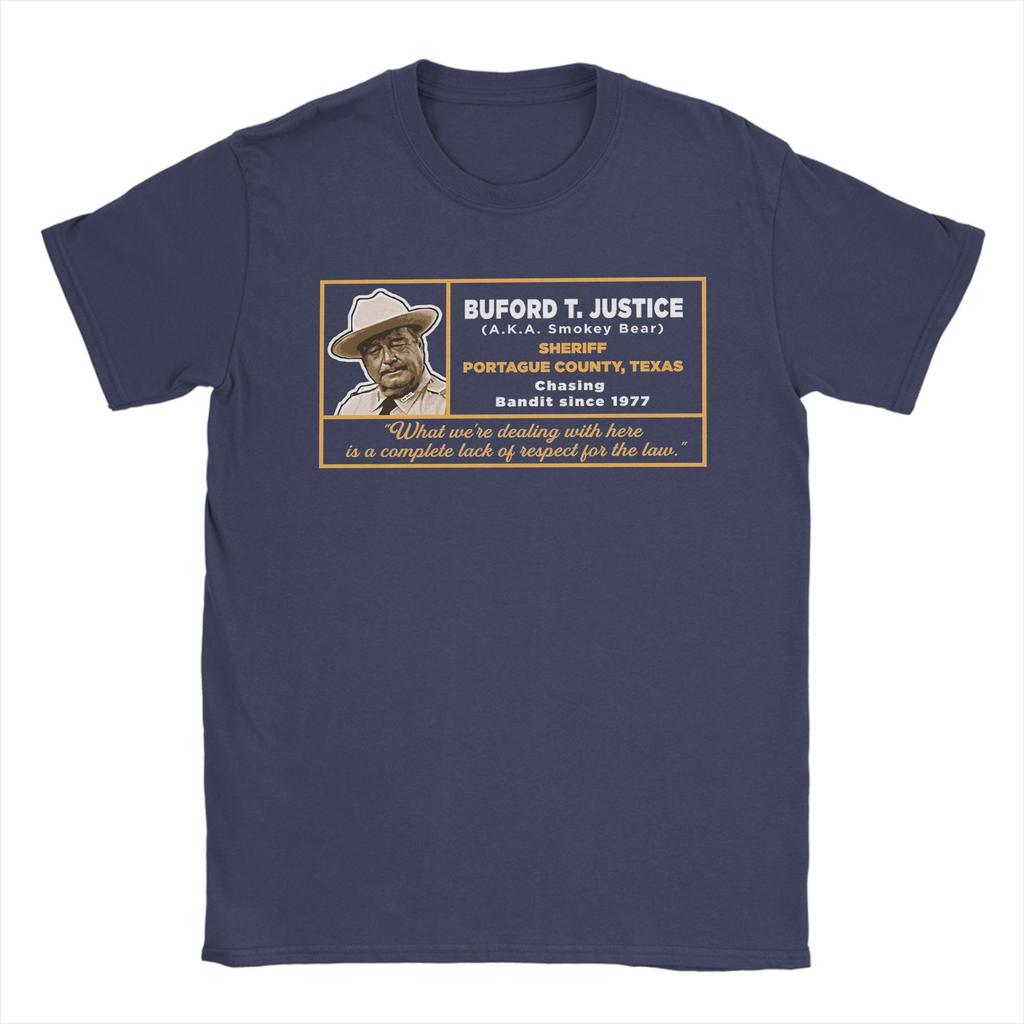 Men Sheriff Buford T Justice Smokey and the Bandit T Shirts 100 Cotton Tops Short Sleeve O Neck Tee Shirt 4XL 5XL TShirt