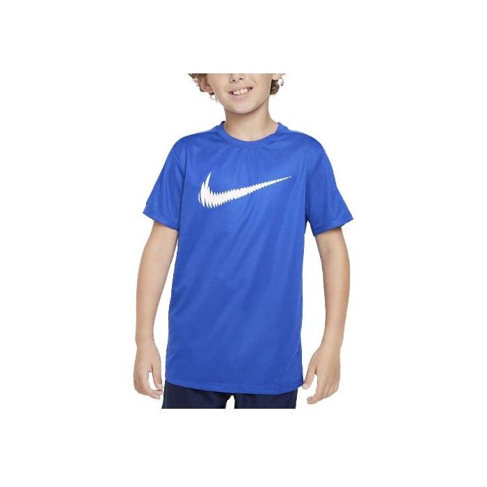 

Nike Trophy 23 Logo Print Round Neck Sports Short Sleeve T-Shirt Kids Tops Blue FD3965-480 XL