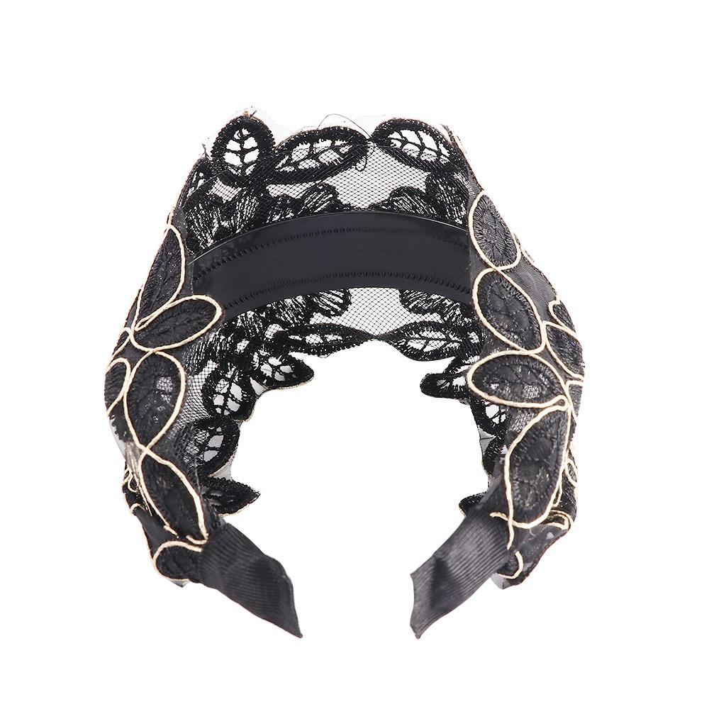 Adjustable Toothed Broadside Floral Printed Non-slip Head Hoop Hair Bands Headband Hair Accessories