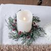Christmas Candle Ring Artificial Wreath Garland for Living Room Fireplace