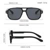 Double-Beam Arrow Rice Nail Retro Square Sunglasses for Men & Women