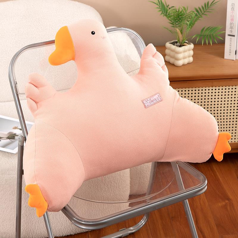 New Ice Silk Big Goose Waist with The Head of The Bed and Velvet Cloth Seat Cushion Pedal Sleeping Pillow Baby Learns To Sit On The Pillow