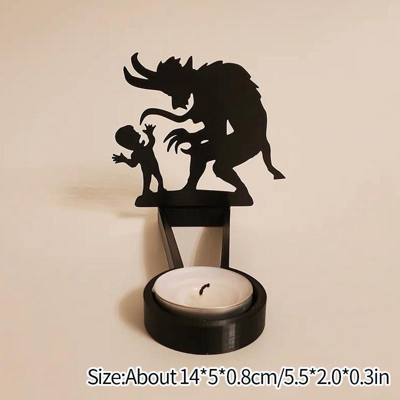 Halloween Ghost Candle Holder Funny Halloween Christmas Candlestick Stand Devil Xmas Tree Shadow Projection Desktop Ornament