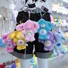 Care Bears Rabbit Ear Plush Keychain Furry Fluffy Pendant Bag Charm Trendy Key Holder Fashion Bag Decoration Cartoon Key Ring
