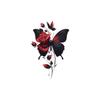 Dark Butterfly Rose Tattoo Sticker Waterproof Sweatproof Premium Flower Painted Sticker