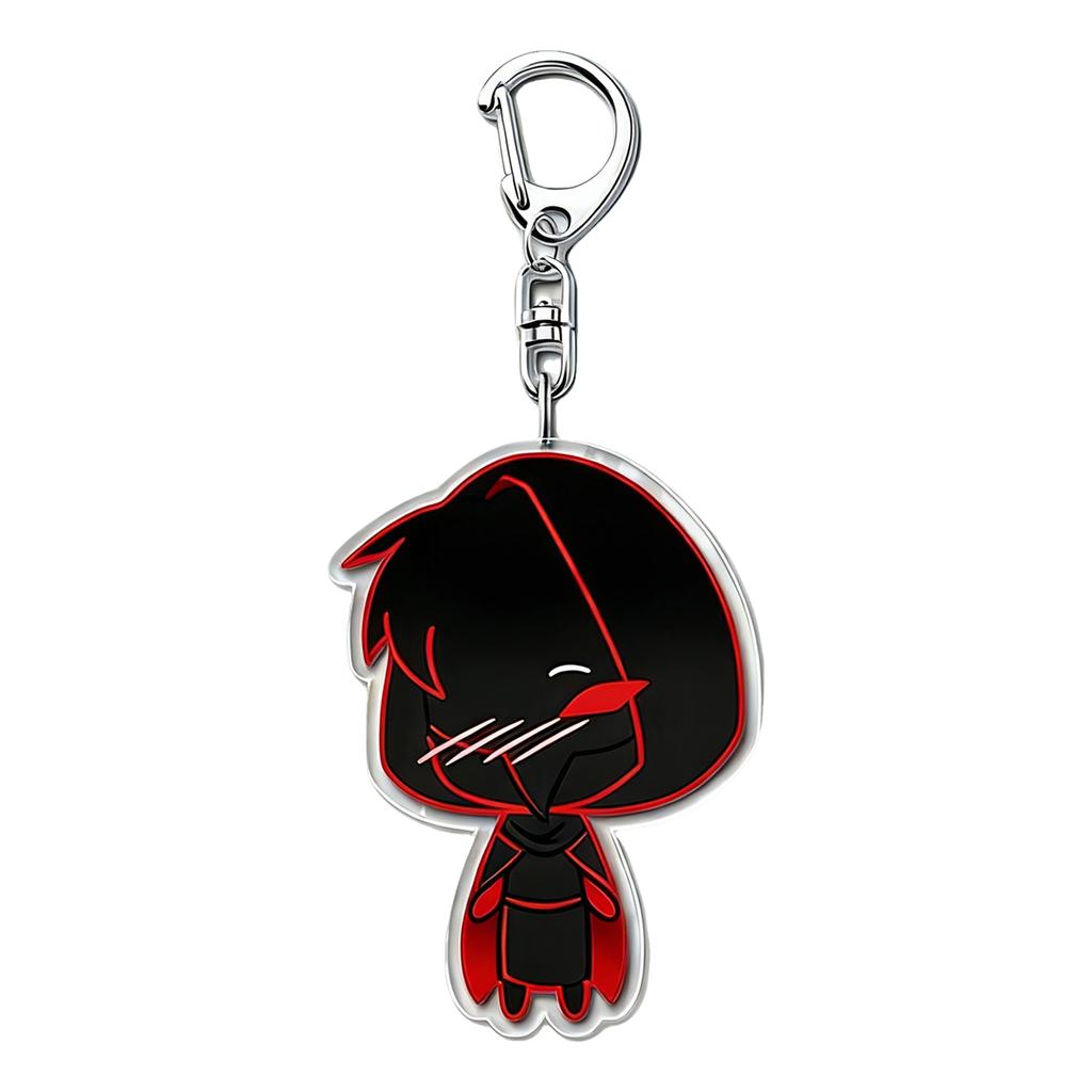 Cute Game Character Keychain Bag Pendant Durable Metal Key Ring Accessory for Kids Friends Gift Practical Everyday Use