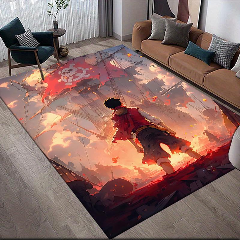 One Piece Symbol Anti-Slip Floor Mat, Rectangular Carpet for Bedroom, Game Zone & Living Room, Home Decor