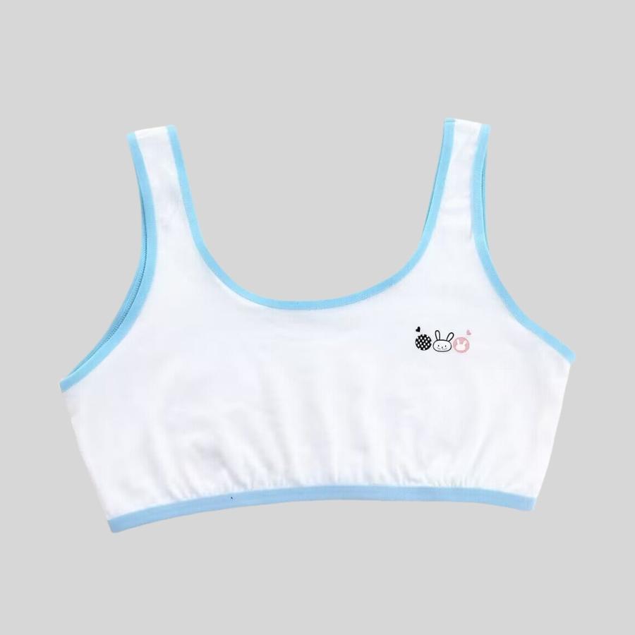 5Pc/lot Girl Cotton Underwear Puberty Teenage Student Brassiere Training Bra 8-16Years