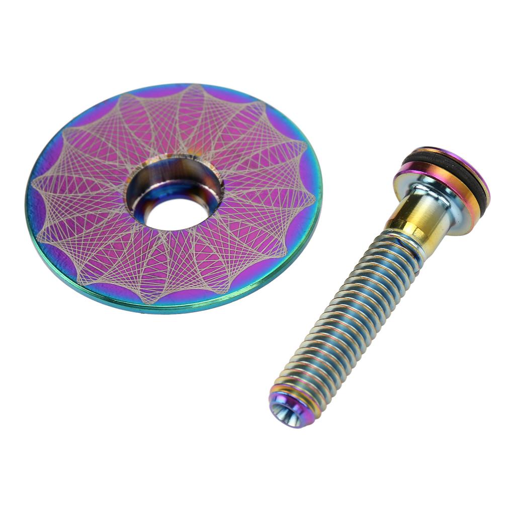 RISK Fahrrad Steuersatz Oberteil Fahrrad Steuersatz Oberkappe 28,6 mm Gabelschaft Vorbau Oberkappen mit Schraube für Rennrad Mountainbike