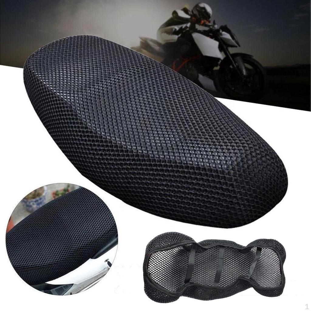 Motorcycle Seat Mesh Cover Motorbike Cushion Breathable Replace 3D Heat Resistance