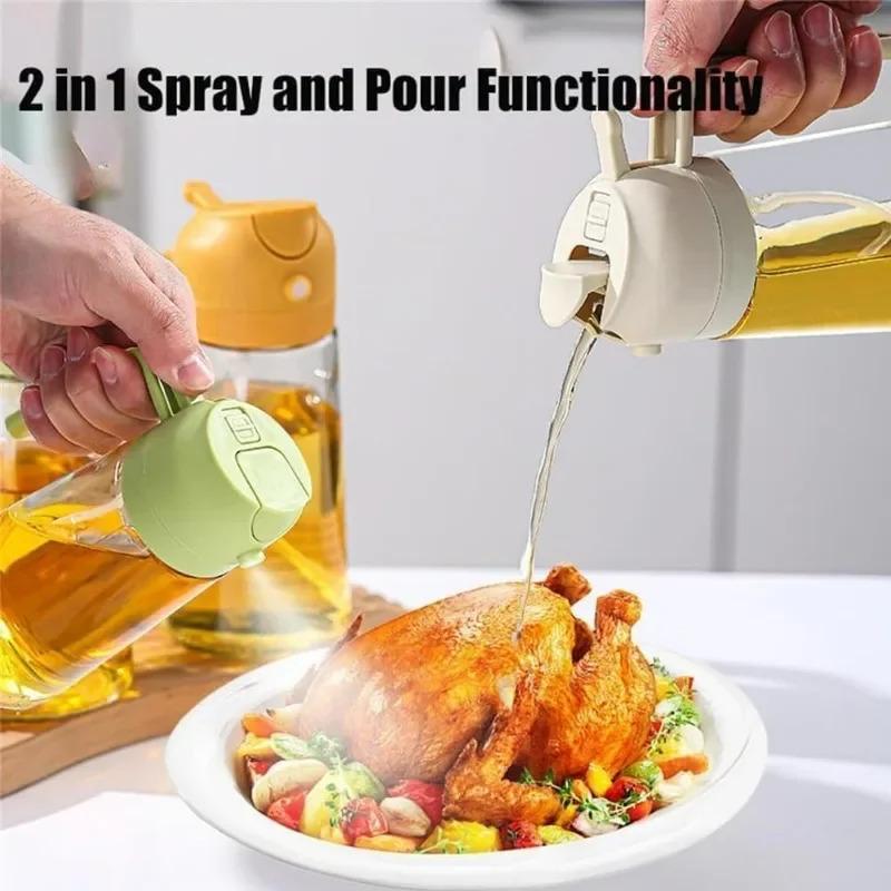 Plastic Automatic Opening and Closing Pouring Oil Spray Bottle Leak-proof Large Capacity Soy Sauce Vinegar Seasoning Bottle