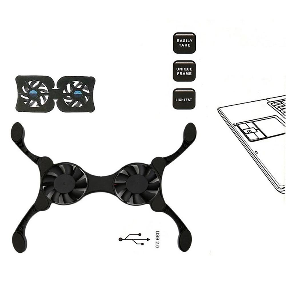 USB Mini Laptop Fan Stand Notebook Foldable Folding Fan Cooler Notebook Cooling Pad Radiator Cooler Master Computer Accessories