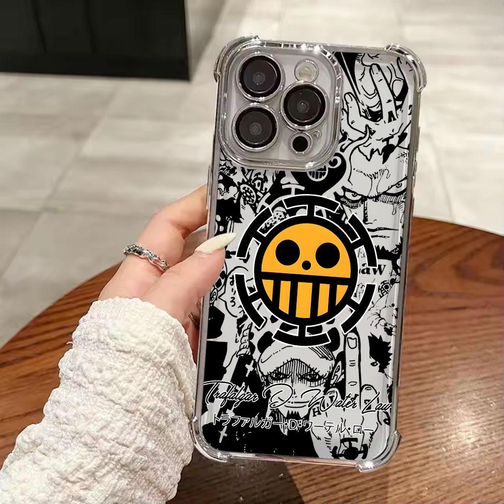 Anime Logo One Pieces Luffy Funda For iPhone 17 Pro 16 15 14 13 12 11 Pro Max Case 17 Plus 17E 16E 17Air Protection Phone Cover