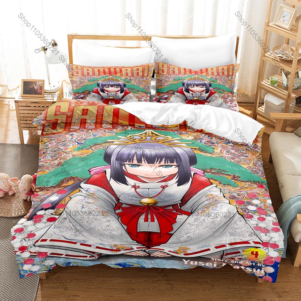 Cool Popular Manga The Elusive Samurai Pattern 3 In 1 Bedding Set Quilt Cover With Two Pillowcases Comfortable Household Bed Sup