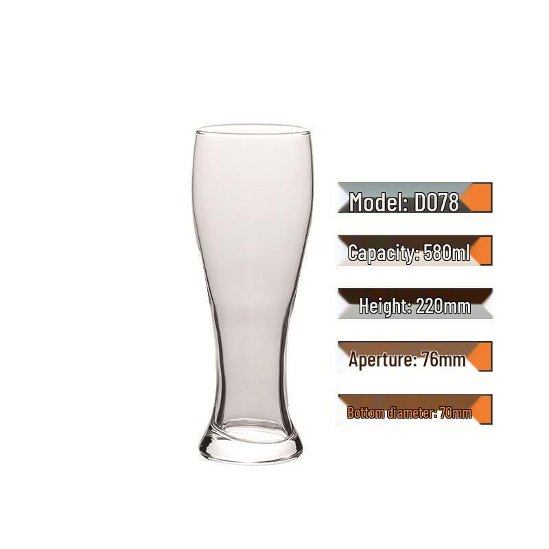 Custom Short Round Trophy Glass - White Homebrew Beer and Juice Glass, Large Capacity with Thick Bottom