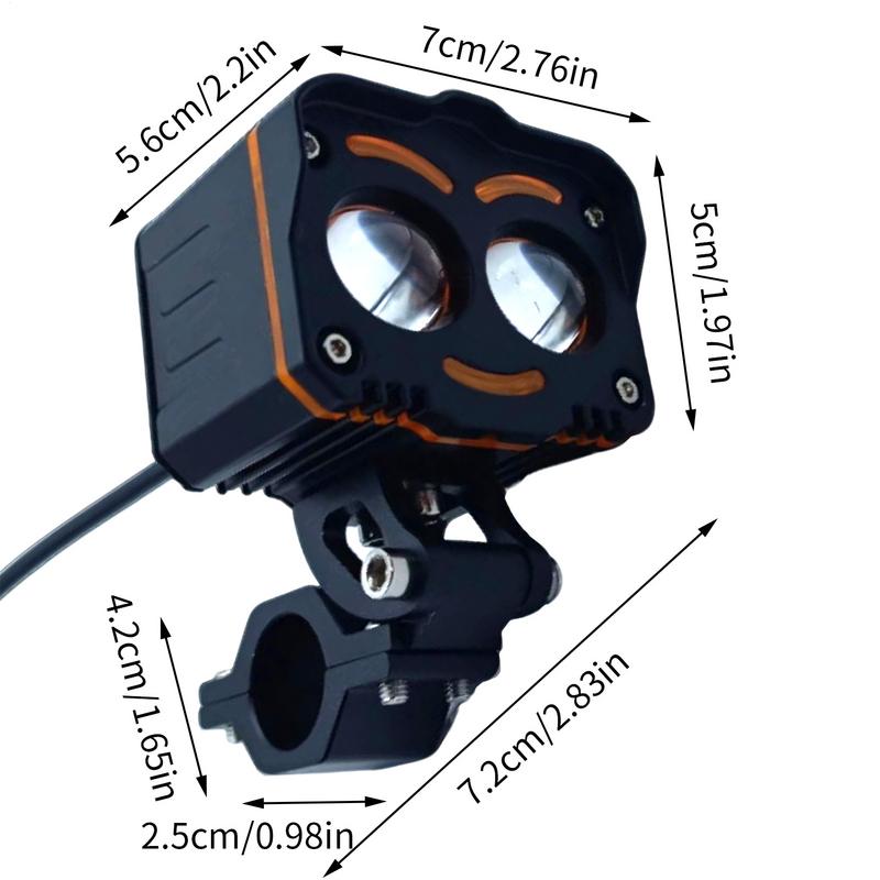 LED Motorcycle Headlight High Brightness Front Light Energy Efficient Waterproof Driving Headlamp With Adjustable Angle