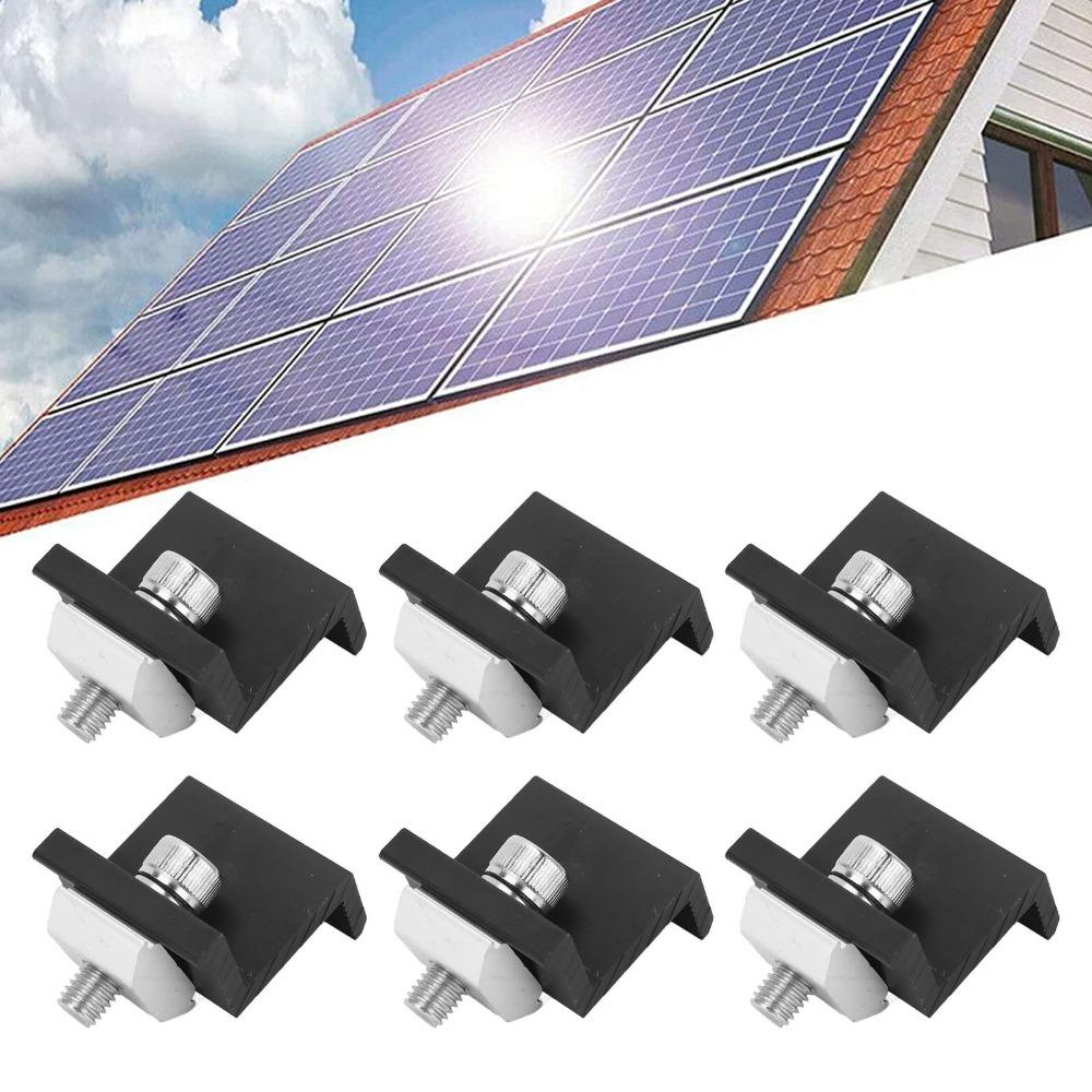 12pcs Practical Solar Panel End Clamp Lightweight Solar Panel Z Clip For Boat