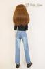 Petite Marie Boyfriend Light Stretch Compatible with BJD Dolls Jeans, Blue, KOJIMA-processed, Low-Rise, Roll-Up, Denim, Vintage-Finish, 1/3 Scale,