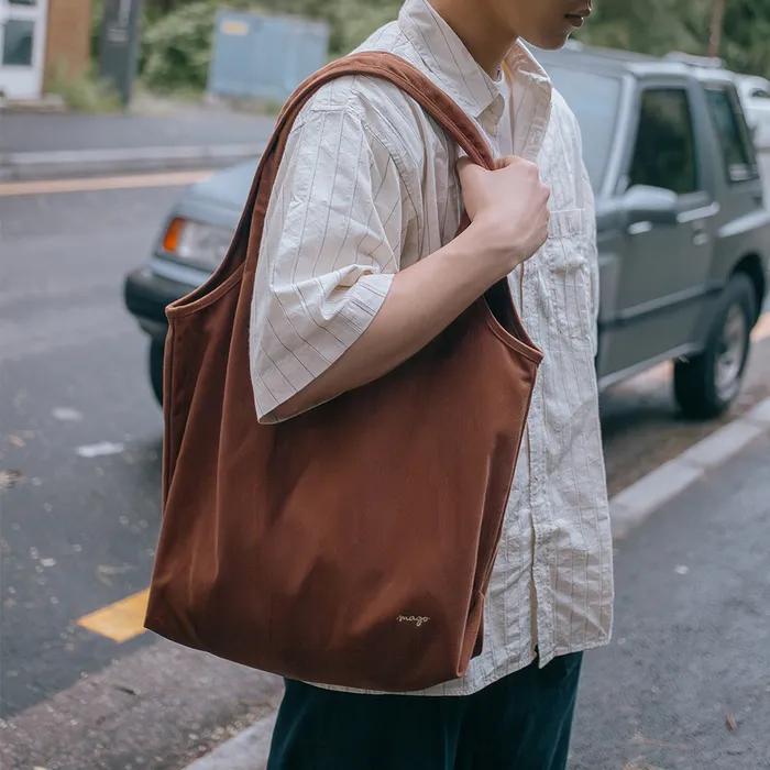 Tank Top Canvas Shopper Bag_Cinnamon Brown