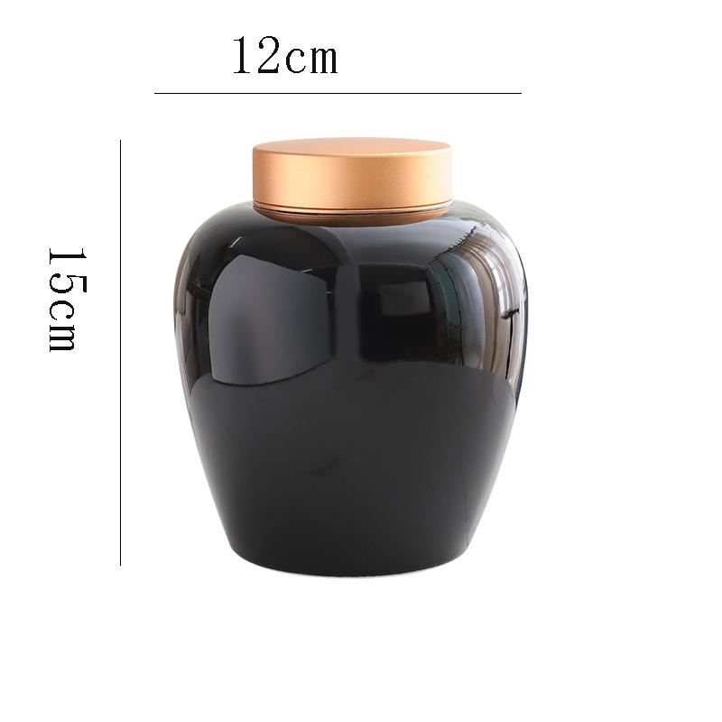 Creative Colorful Ceramic Candy Jar Portable Nuts Coffee Bean Medicinal Herb Storage Jar Household Moisture Proof Food Container