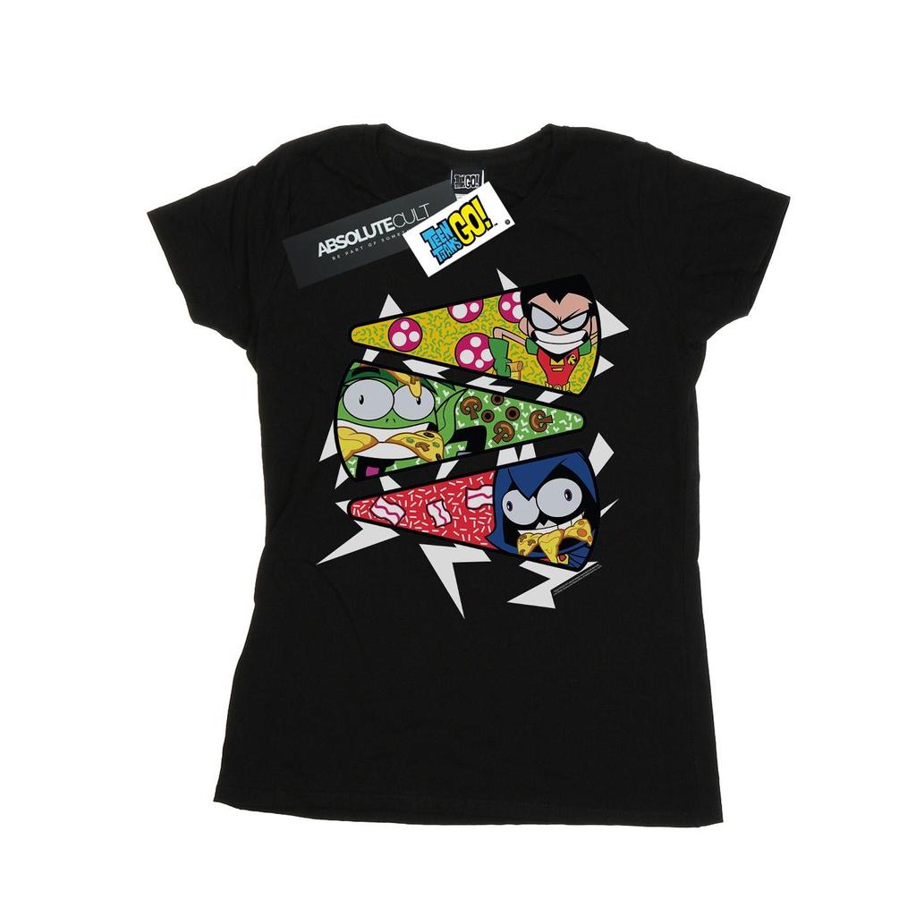 DC Comics Womens/Ladies Teen Titans Go Pizza Slice Cotton T-Shirt