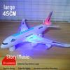 Electric Children's Airbus Model: Light & Sound Anti-Collision Toy Airplane Assembly.
