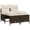 VidaXL Salon de jardin 4 pcs avec coussins marron résine tressée, ensemble de canapés d'extérieur, salon de jardin, ensemble 368372