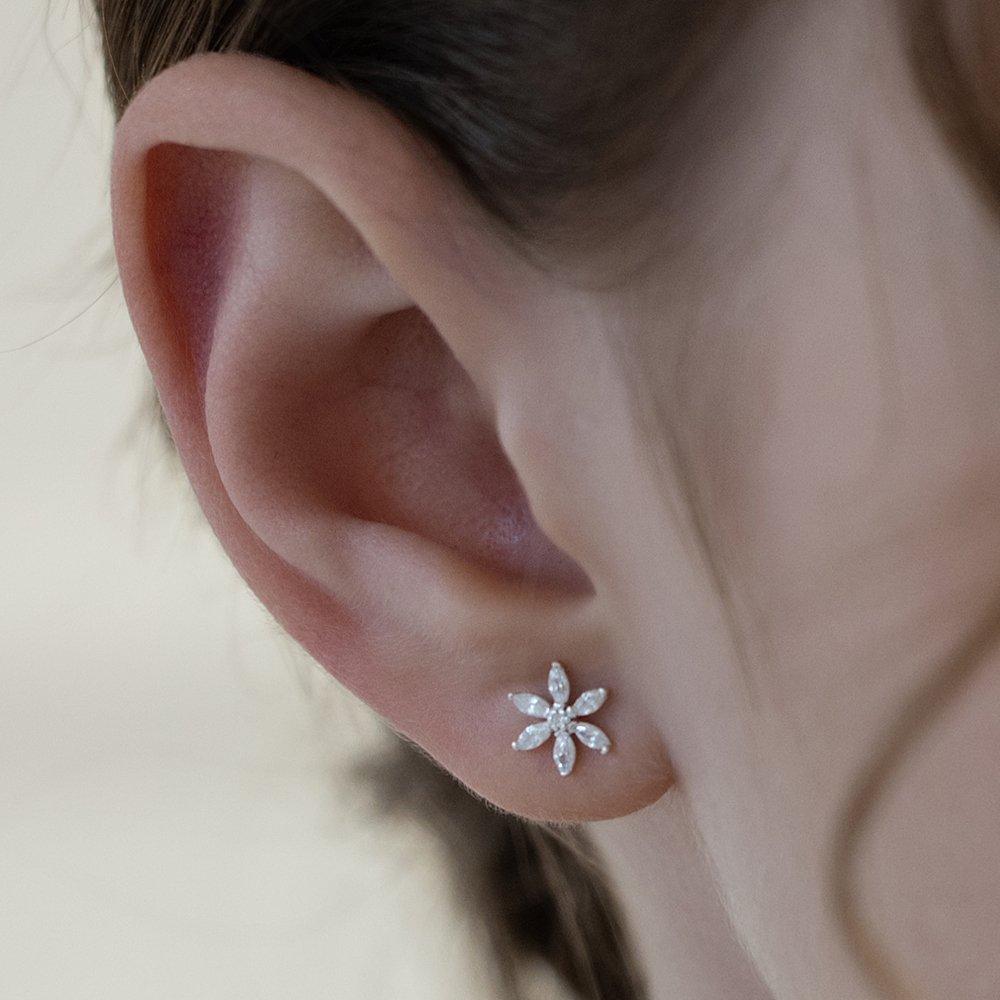 (Silver 925) Jasmine Jewel Earrings Ec3194