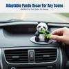 2 Panda Figures, Toy, Miniature Figure, Collectible, PVC, Farm, Easy to Clean, Realistic Look for