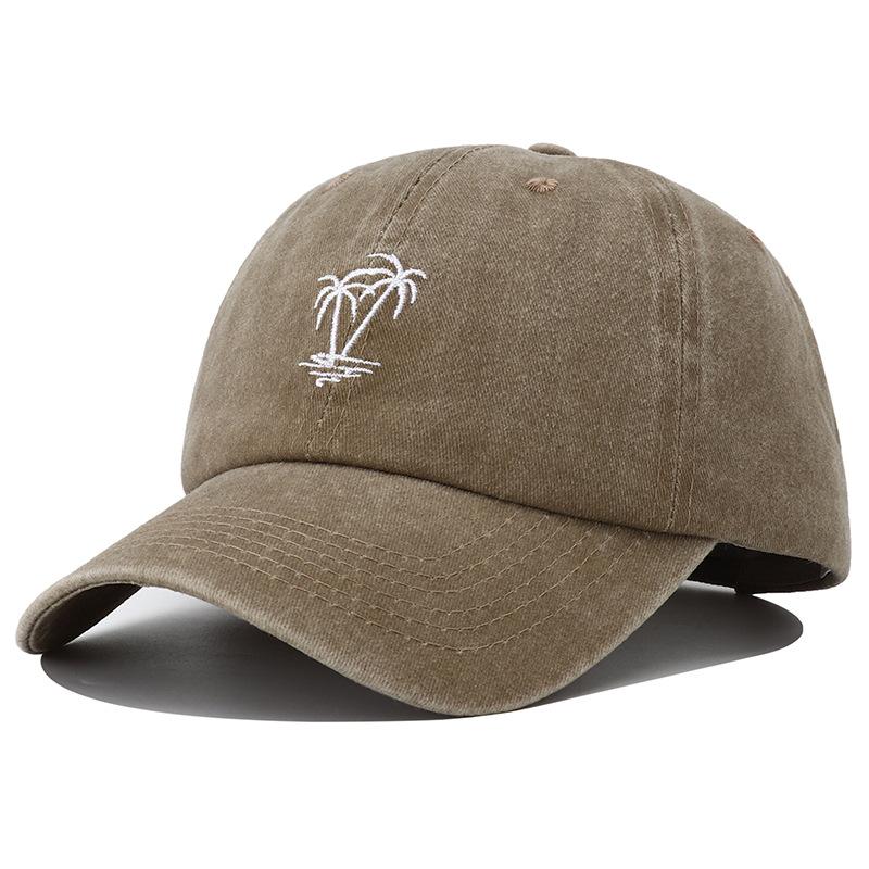 Snpack Black Vintage Hat Baseball Cotton Women Cap Stitched Stitching Embroidered Tree Coconut Designer New Brand Latest Fresh Hats For Men