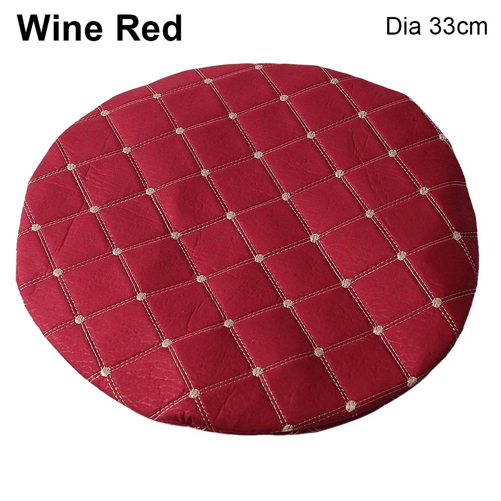 1Pcs Durable Round Chair Cushion Cover Removable Elastic Seat Pads 33cm Bar Stool Cover Home Kitchen Office