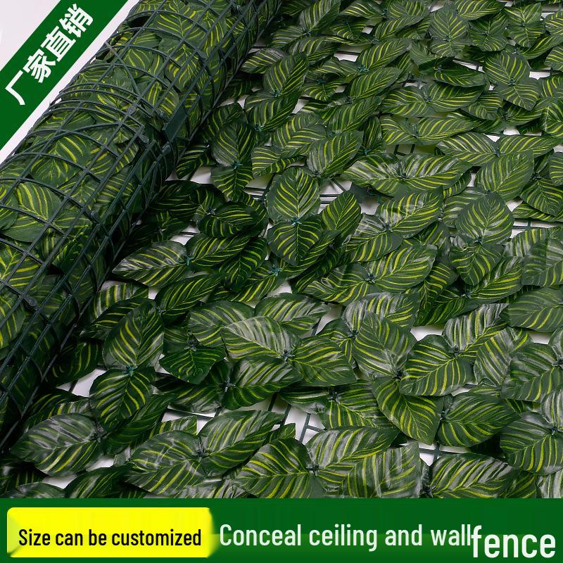 Artificial Pothos Leaf Telescopic Fence for Decoration and Privacy