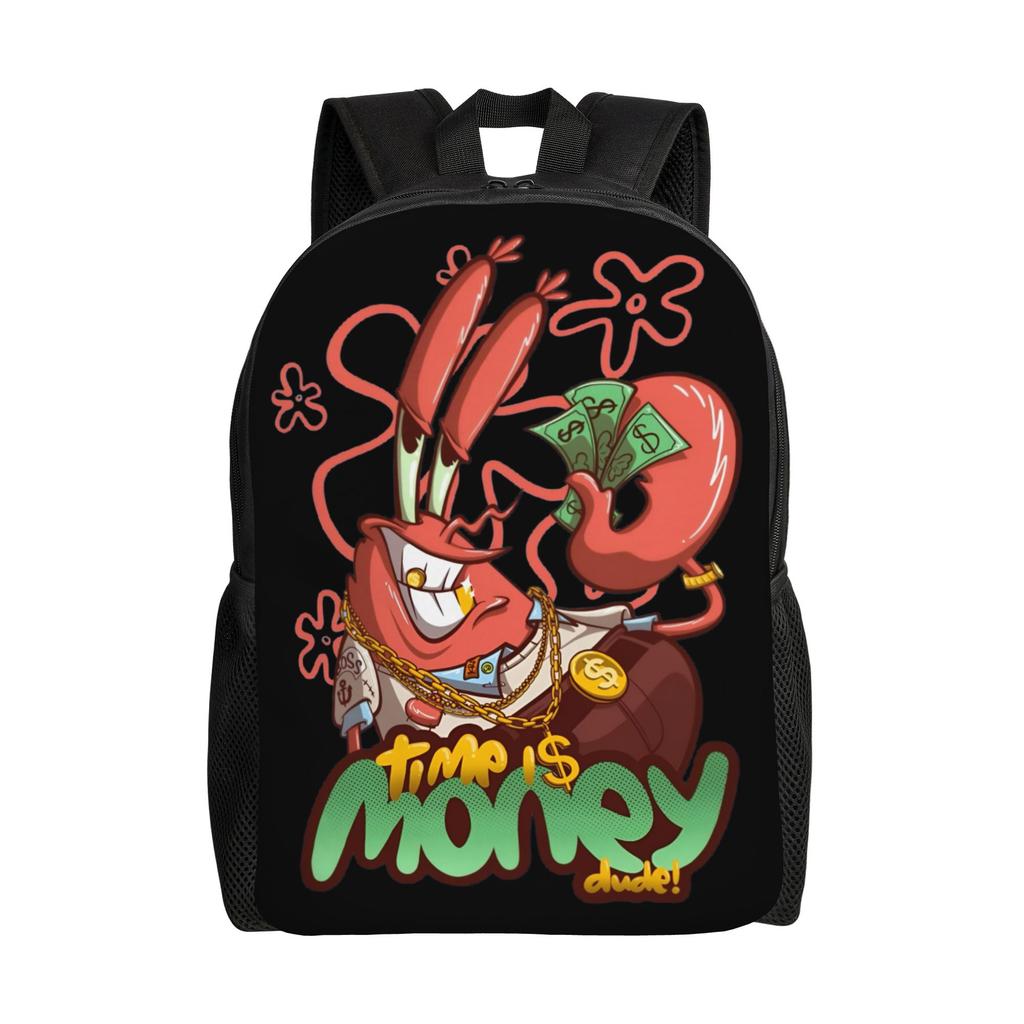 S-Sponges Anime Bobes Backpack for Men Women Waterproof School College Cartoon Bag Print Bookbags
