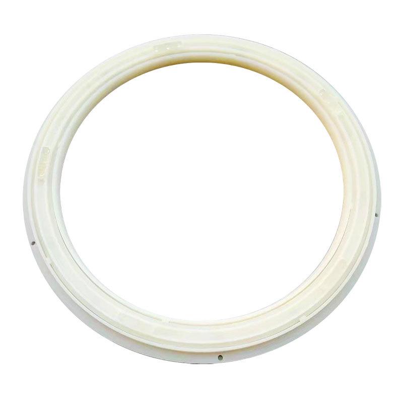 Glass and Marble Rotating Dining Table with Wooden Base