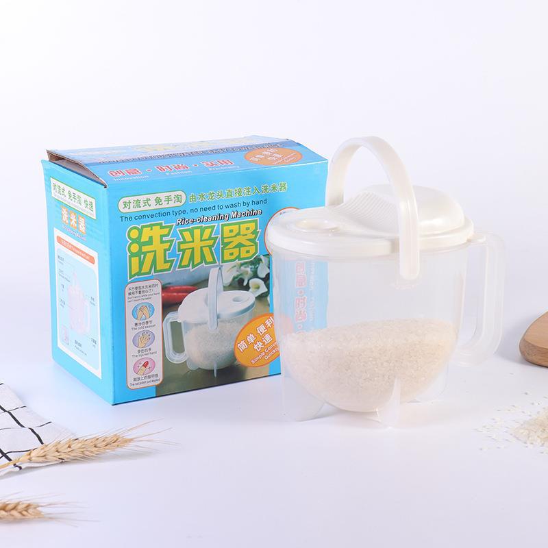 Taomi Creative S Household Kitchen Small Tool - Lazy Rice Washing Screen - Convection Plastic Dual-Water Rice Washing Device XS