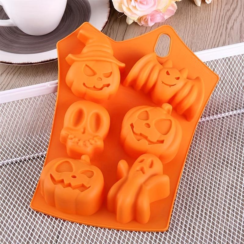 2 st Non-Stick Silikonformar, Halloween Spök- & Pumpaformer för Bakning (Choklad/Kakor) & Handgjord tvål, Festgåvor