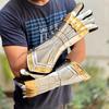 Medieval Battle Warrior Brass Steel Gauntlet Gloves Medieval LARP Hand Armor Cosplay And Halloween Costume Gear