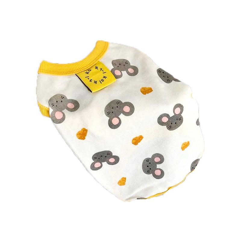 Dog Summer Vest Cat Spring Breathable Sling Full of Small Mouse Medium Small Dog Two Feet Pet Dog Clothes
