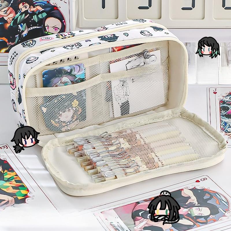 Cute Cartoon Pencil Case Simple Student Stationery Bag School Supplies Holder