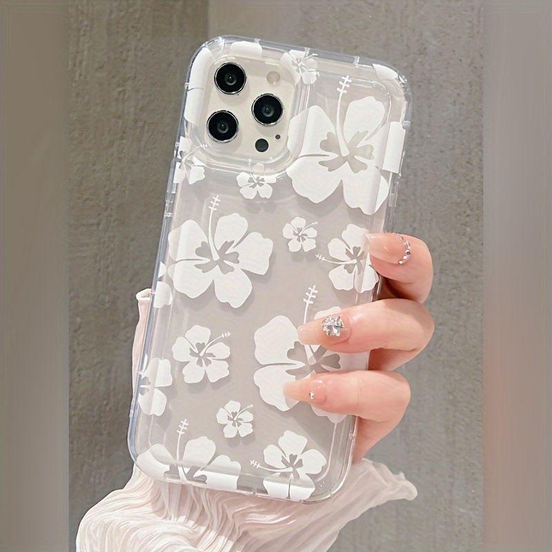 Simple full screen flower apple 15 mobile phone case iphone14promax soft rubber 13/12/11 all-inclusive anti-drop xr
