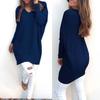 Loose Sweater Pullover V-Neckline Mid-Length Women Casual Loose Sweater for Shopping
