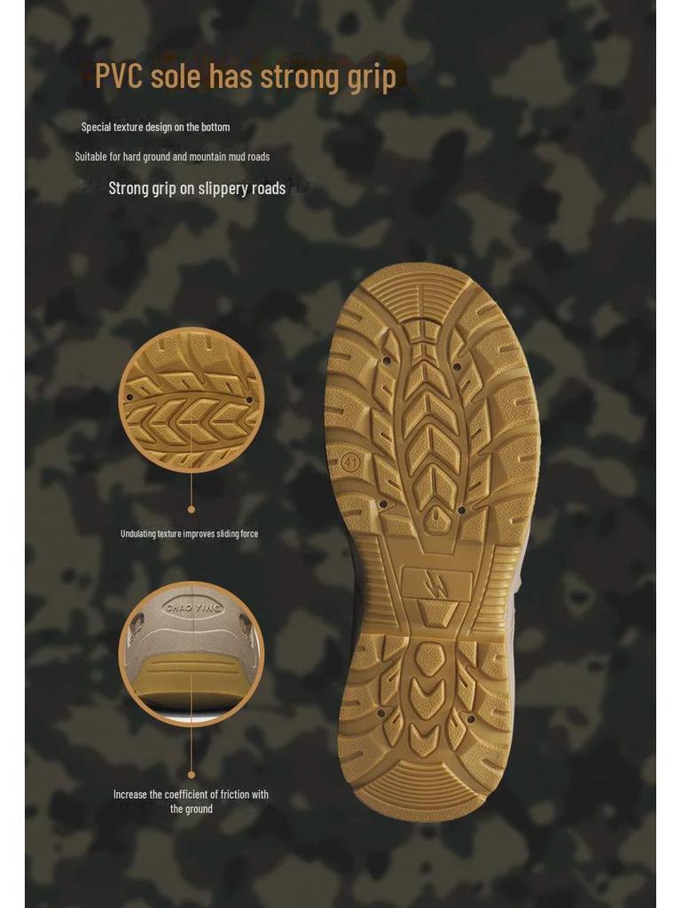 2024 Autumn/Winter Men's Camouflage Non-Slip Hiking Shoes - Thick-Soled, Mid-Cut Martin Outdoor Workwear