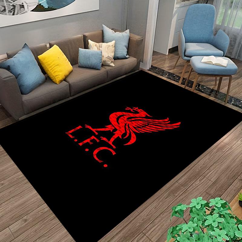 Tappeto LFC Nero e Rosso Tappetino da pavimento Design, adatto come tappetino antiscivolo per il soggiorno o il divano della camera da letto
