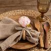 1Pcs Elegant Pink Peony Napkin Rings | Handmade With Burlap And Twine, Ideal For Weddings, Lunches, Picnics,Banquets, Birthdays
