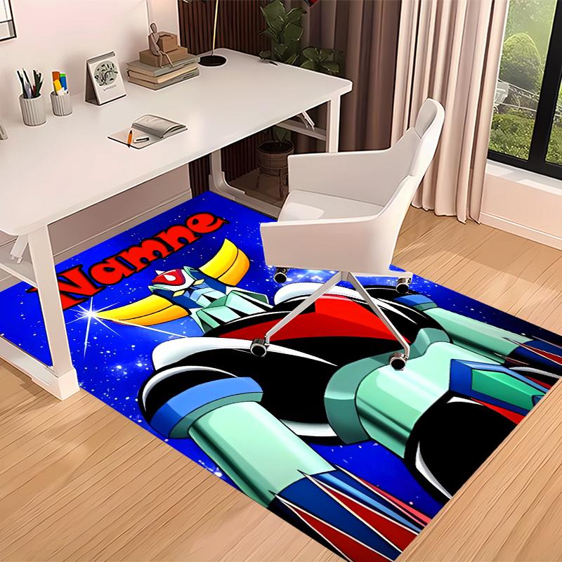 Custom personalization UFO Robo Grendizer Print Area Rug - Soft, Washable Non-Slip Indoor Mat,Living Room,Home&Office Decorative Rug