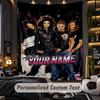 Personalisierte Wandtapisserie, Tokio Hotel Individuell Bedruckter Name, Stoff-Wandkunst für Innenraum-Hintergrund